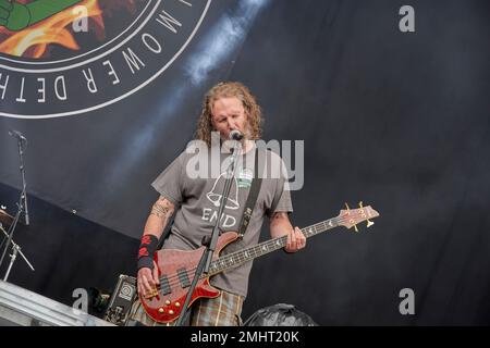 09 Jun 2018. Donnington Park, Derbyshire, United Kingdom. Lawnmower Deth Perform at Download Festival 2018. Credit: Will Tudor/Alamy Stock Photo