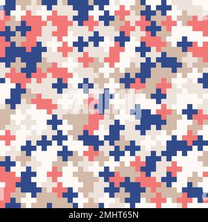 Abstract geometric background, random coloring. Seamless vector pattern. Colorful mosaic illustration. Perfect for wrapping paper, wallpaper, fabric d Stock Vector