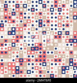 Abstract geometric background, random coloring. Seamless vector pattern. Colorful mosaic illustration. Perfect for wrapping paper, wallpaper, fabric d Stock Vector