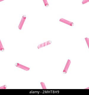 Pink gum sticks pattern seamless vector Stock Vector