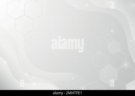 Gray background vector with hexagons Stock Vector
