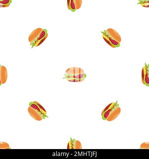 Hamburger pattern seamless vector Stock Vector
