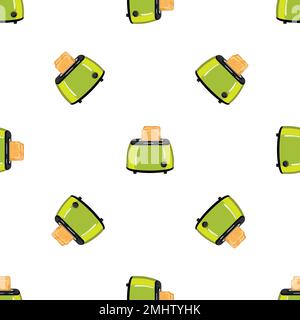 Kitchen toaster pattern seamless vector Stock Vector