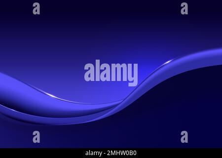 Blue desktop background, abstract wave design vector Stock Vector