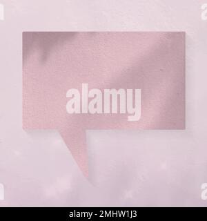 Blank announcement speech bubble vector, aesthetic shadows Stock Vector