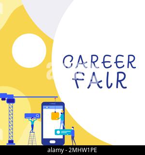 Conceptual caption Career Fair. Business approach an event at which job seekers can meet possible employers Stock Photo