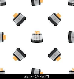 Sandwich toaster pattern seamless vector Stock Vector