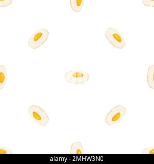 Fried egg pattern seamless vector Stock Vector