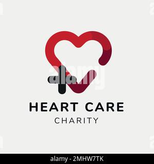 Charity logo template, no-profit branding design vector Stock Vector