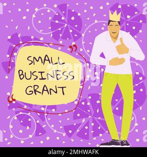 Text sign showing Small Business Grant. Conceptual photo an individual-owned business known for its limited size Stock Photo