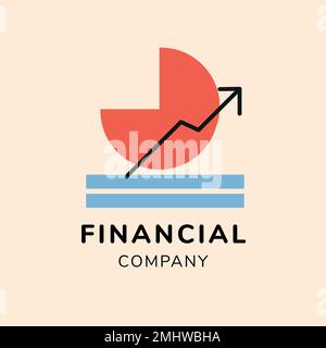 Financial logo, business template for branding design vector Stock Vector