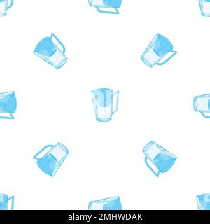 Home filter jug pattern seamless vector Stock Vector