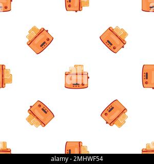 Bread toaster pattern seamless vector Stock Vector