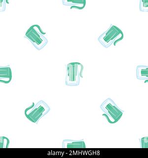 Water jug filter pattern seamless vector Stock Vector