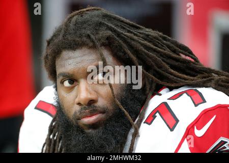 August 1st, 2019: James Carpenter #77 during the Atlanta Falcons