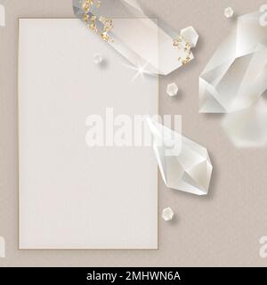 Rectangle crystal frame design vector Stock Vector