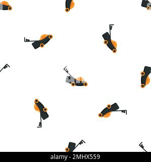 Lawn mower pattern seamless vector Stock Vector