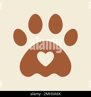 Pet logo design paw, vector for animal shop business Stock Vector