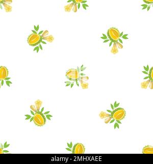 Nature durian pattern seamless vector Stock Vector