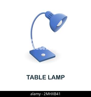 Table Lamp icon. 3d illustration from work place collection. Creative Table Lamp 3d icon for web design, templates, infographics and more Stock Vector