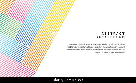 Colorful backgrounds with line designs and beautiful combinations. Eps10 vector. Stock Vector