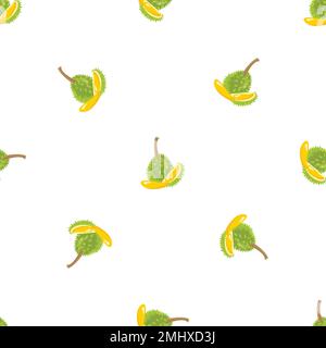 Durian fruit pattern seamless vector Stock Vector