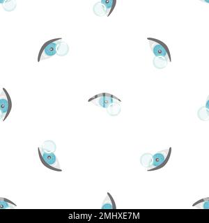 Eye contact lens pattern seamless vector Stock Vector