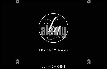 KA, AK Abstract Letters Logo Monogram Stock Vector