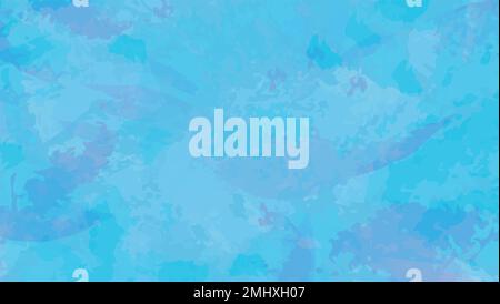 Hand painted abstract watercolor background, sky blue watercolor vector illustration art. Stock Vector