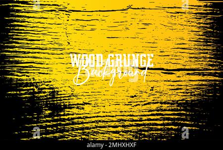 Grunge Wood Overlay texture Wood With Yellow Stock Vector