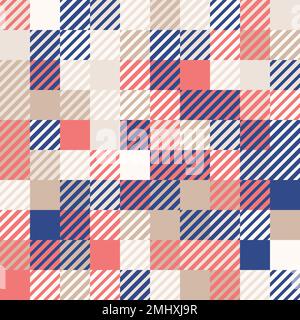 Abstract geometric background, random coloring. Seamless vector pattern. Colorful mosaic illustration. Perfect for wrapping paper, wallpaper, fabric d Stock Vector