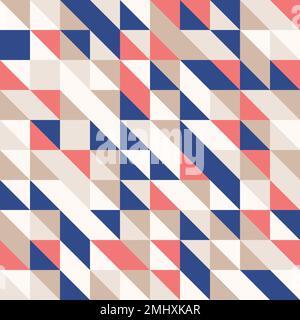 Abstract geometric background, random coloring. Seamless vector pattern. Colorful mosaic illustration. Perfect for wrapping paper, wallpaper, fabric d Stock Vector
