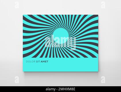 Cover design template. Tunnel. Pattern with optical illusion. Vector illustration. Stock Vector