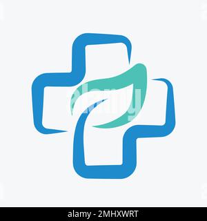 Hospital logo design vector medical cross Stock Vector