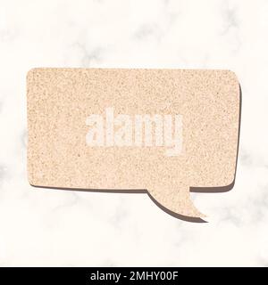 Speech bubble vector in glitter beige texture style Stock Vector