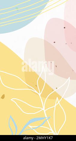 Abstract pastel Memphis mobile phone wallpaper Stock Vector