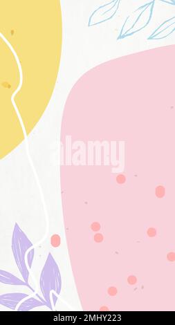 Abstract pastel Memphis mobile phone wallpaper Stock Vector