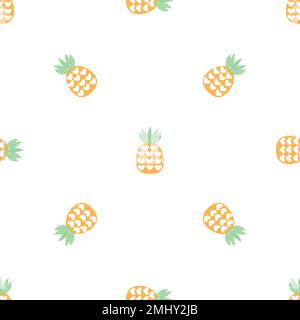 Love pineapple pattern seamless vector Stock Vector