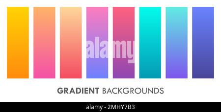 Soft Colorful Gradient Background Set Web Graphic Vector Element Stock Vector