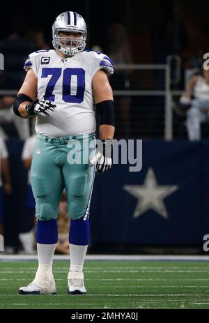 Dallas Cowboys guard Zack Martin (70) takes the field during an NFL  football game against the Tampa Bay Buccaneers in Arlington, Texas, Sunday,  Sept. 11, 2022. (AP Photo/Ron Jenkins Stock Photo - Alamy