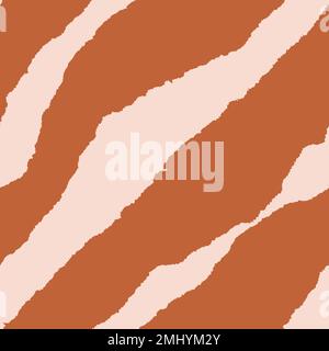 Torn strips animal print diagonal seamless vector texture pattern for backgrounds and packaging. Stock Vector