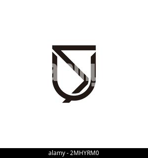 letter su emblem line simple logo vector Stock Vector