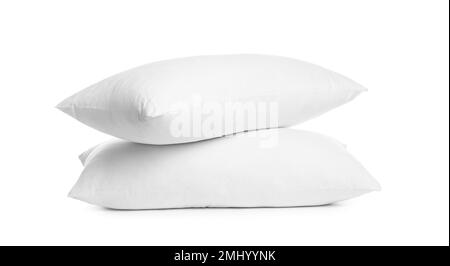 Blank soft new pillows isolated on white Stock Photo