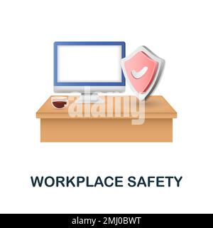 Workplace Safety icon. 3d illustration from security collection. Creative Workplace Safety 3d icon for web design, templates, infographics and more Stock Vector