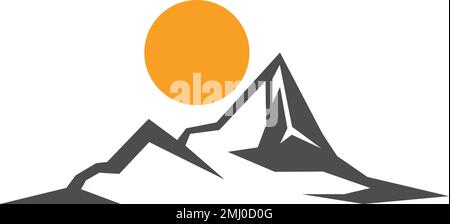 Mountain logo icon design illustration Stock Vector