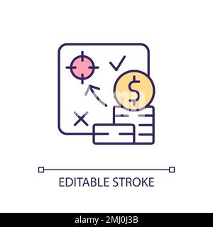 Maintain financial goals RGB color icon Stock Vector