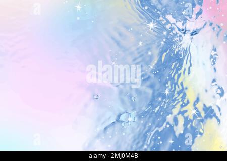 Aesthetic water texture background, colorful radient wallpaper vector Stock Vector