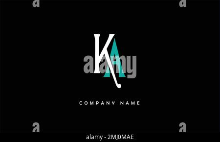 KA, AK Abstract Letters Logo Monogram Stock Vector