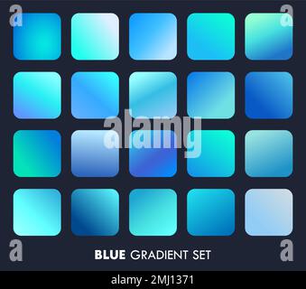 Blue Gradient Background Set Elegant Vector Illustration Stock Vector