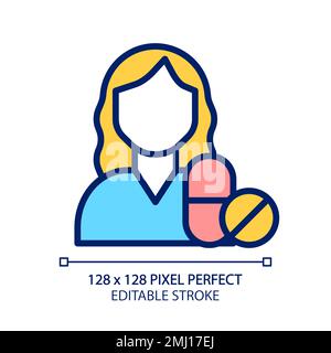 Therapy pixel perfect RGB color icon Stock Vector